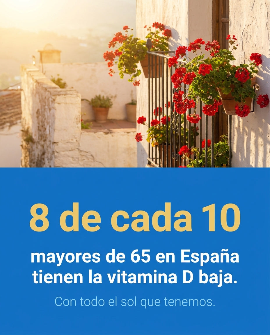 8 de cada 10 mayores de 65 en España tienen la vitamina D baja