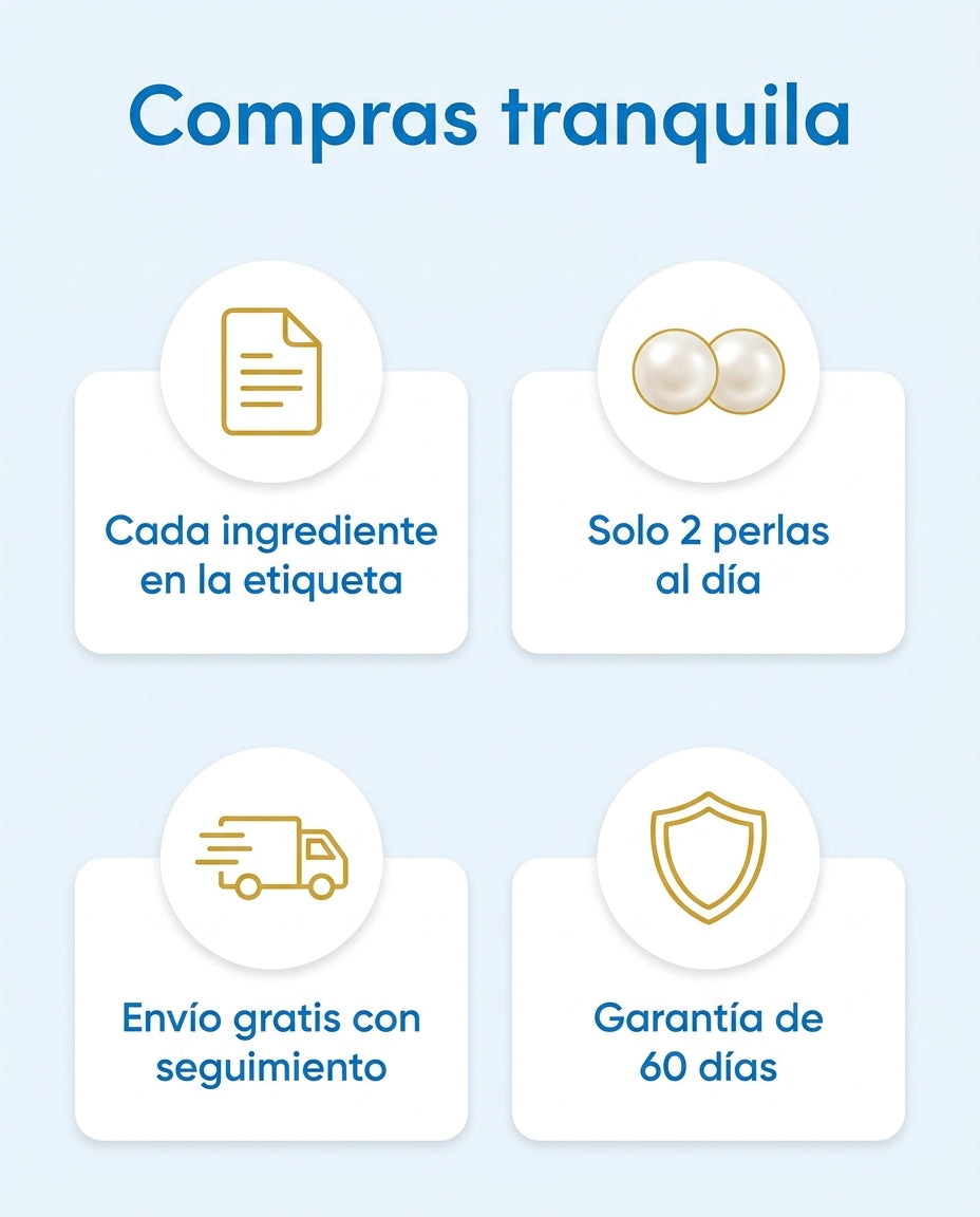 Compras tranquila: etiqueta, 2 perlas, envío gratis y garantía de 60 días